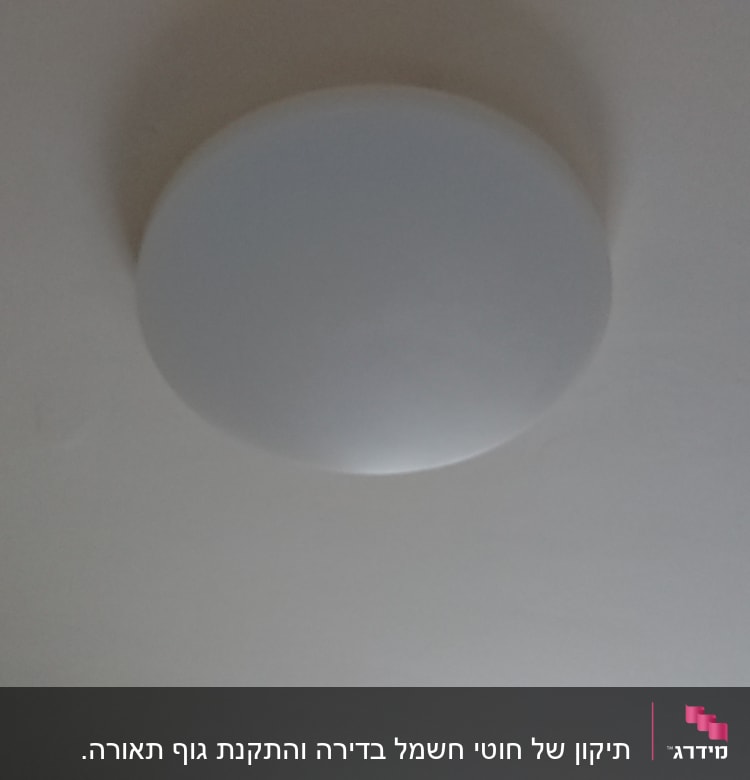 מנורת תקרה עגולה מותקנת על תקרה
